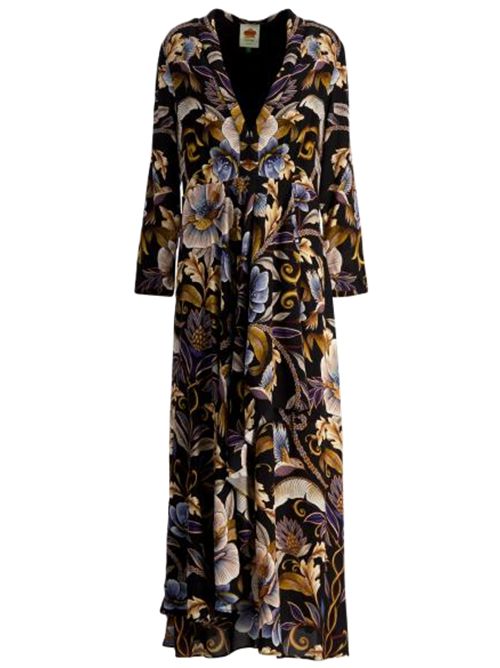 Abito lungo Viscose Snake Garden Farm Rio FARM Rio | 33999525082 SNAKE GARDEN BLACK